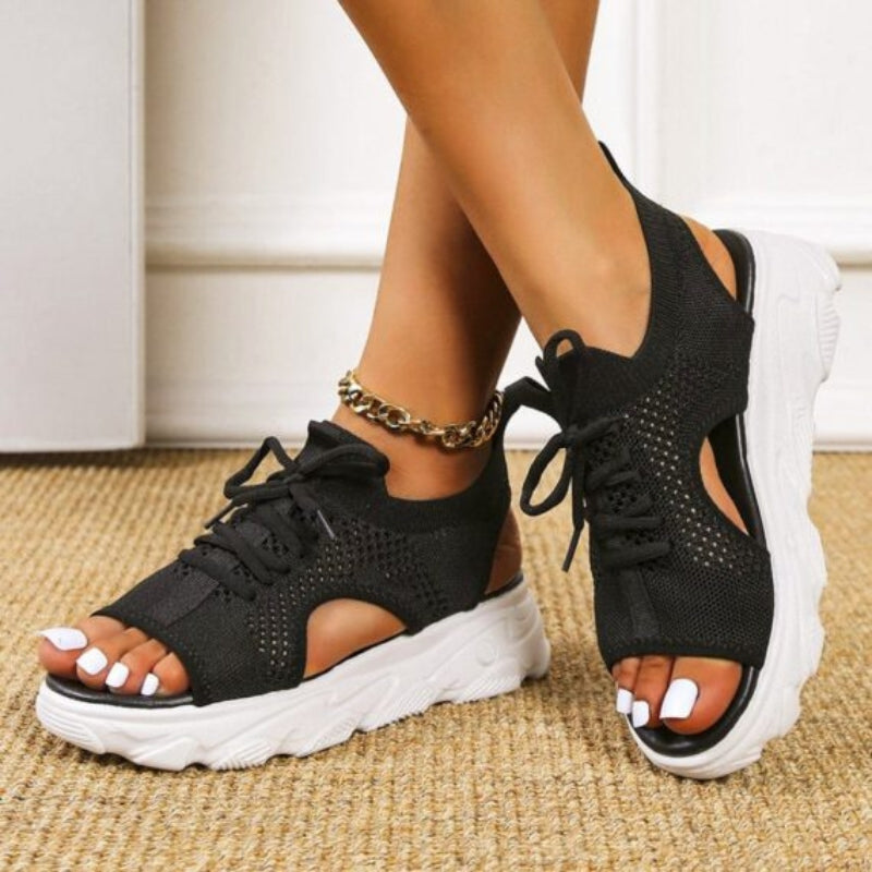Gisela – Bequeme Sandalen mit dicker Sohle und atmungsaktivem Entwerfen