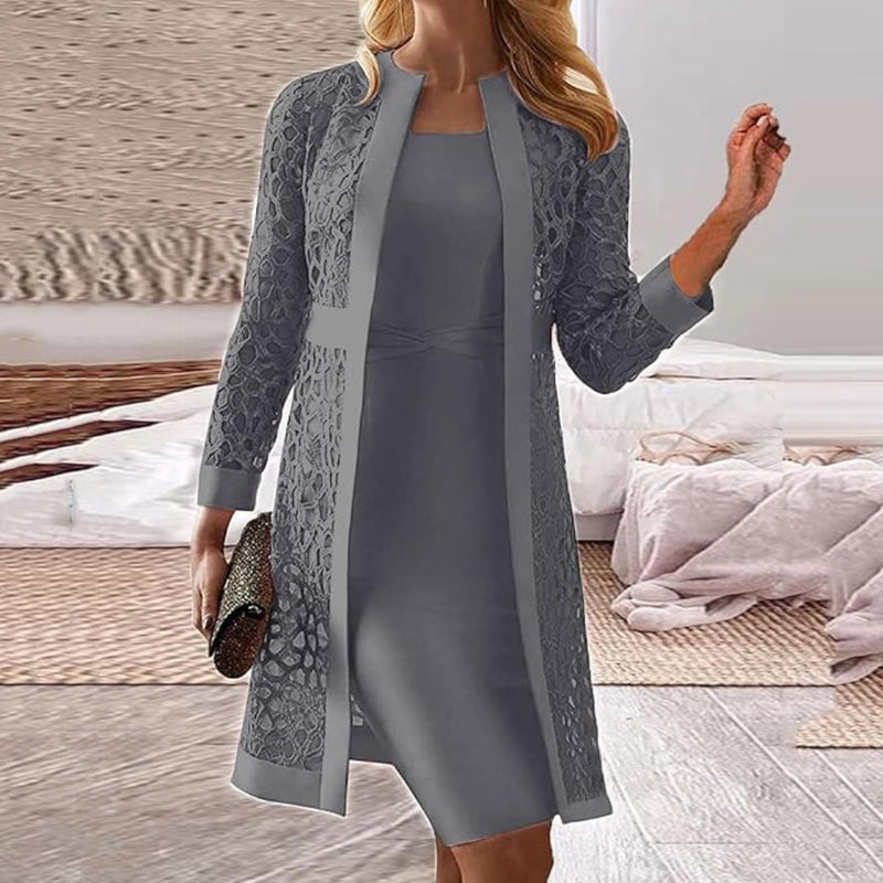 Alara – Zweiteiliges Lagen Set mit Langarm Cardigan und bequemer Passform