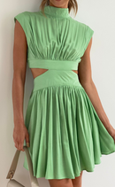 Alisa – Stilvolles ärmelloses Plissee Minikleid mit Ausgeschnitten Entwerfen