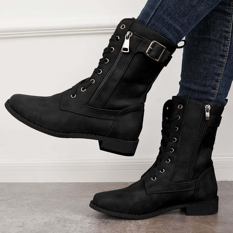 Belinda – Bequeme rutschfeste Schuhe mit seitlichem Reißverschluss