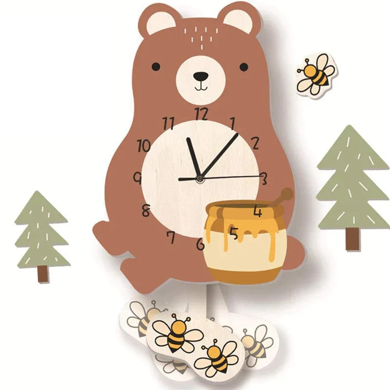 ZooClock – Wanduhr mit Tiermotiven und beweglichem Pendeldesign
