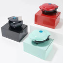 WaffleWhirl - Kompaktes rundes Waffeleisen mit Kontrollleuchte