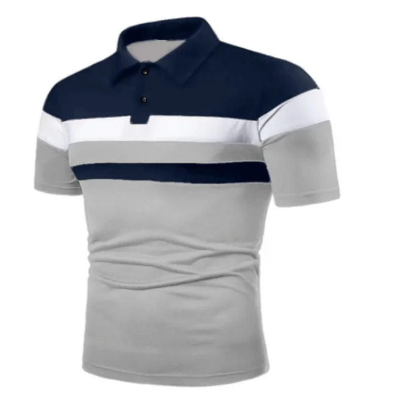 Ethan – Moderne Poloshirts mit Streifenmuster und Knopfleiste