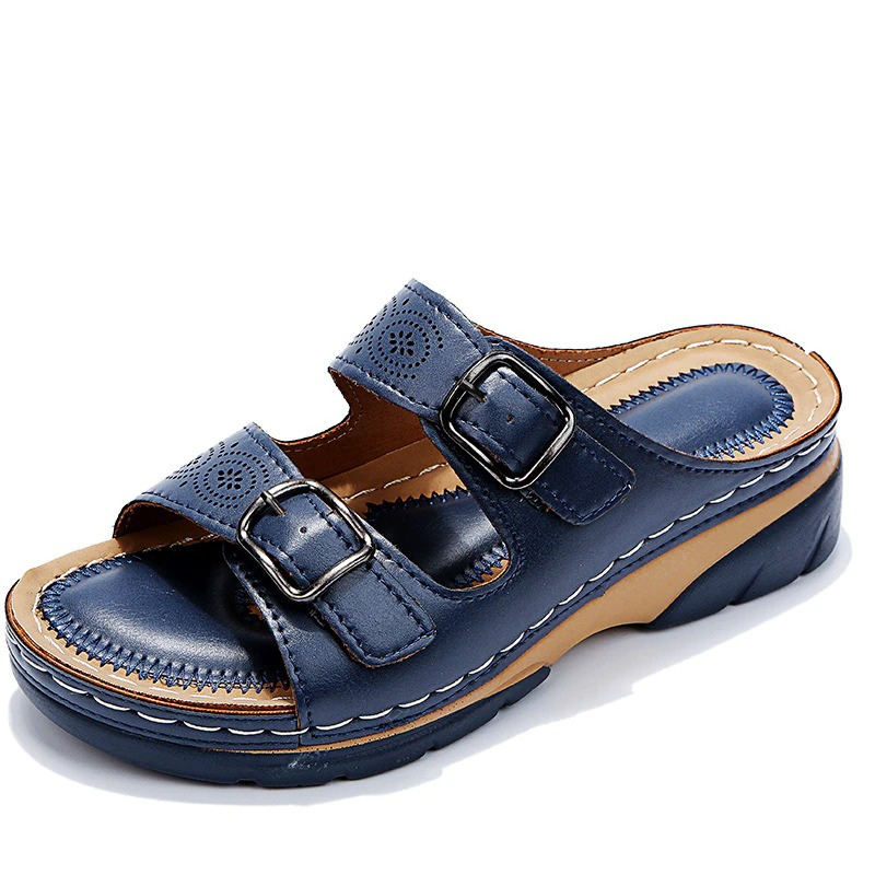 Marlene – Modische Doppelschnallen-Sandalen mit rutschfester Sohle