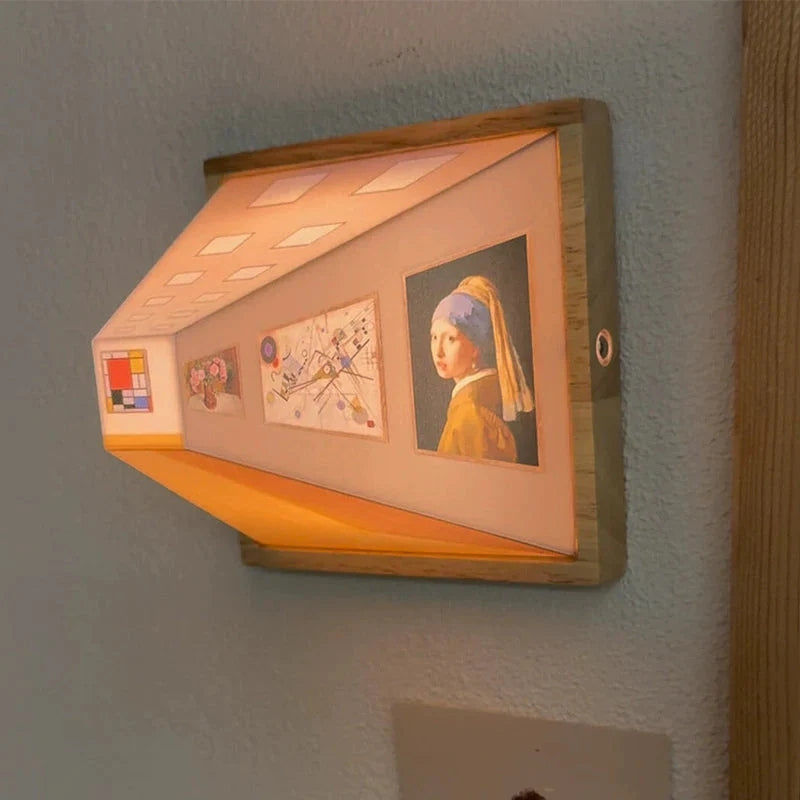 ArtLume - Wandmontiertes Mallicht im 3D Stil mit optischem Effekt und LED Leuchten