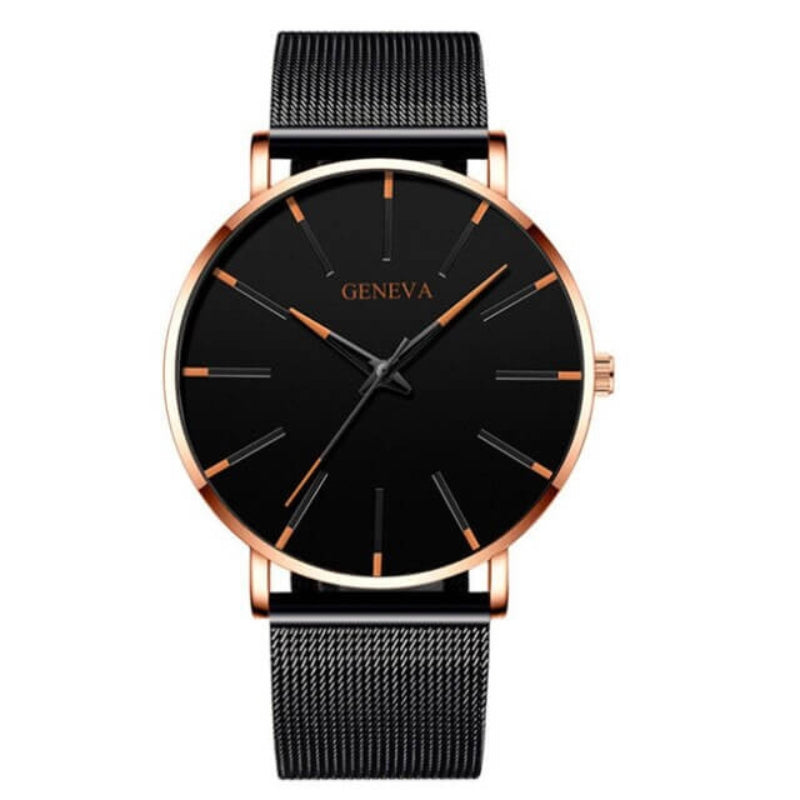 Anton – Einzigartige rundem Zifferblatt Uhr mit  verstellbarem Armband