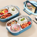 ThermoBox - Thermische Lunchbox mit Fächern und Suppenschüssel für frische Mahlzeiten