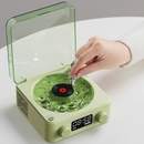 VinylAura – Vinyl Lautsprecher mit rotierendem Plattenspieler und RGB Licht