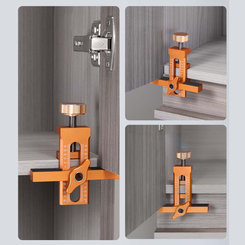 DrillMate – 2 in 1 verstellbare Bohrschablone für Scharniere und Griffe