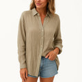 Sophia – Langarmshirt mit Umlegekragen und Knöpfen