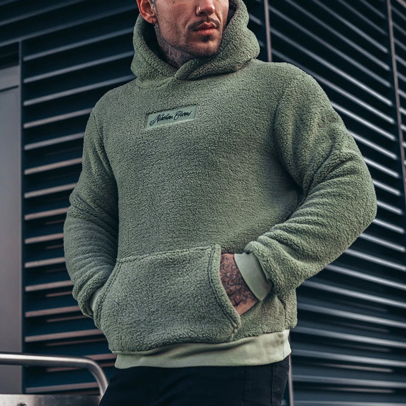 Axel - Langärmelig Flauschiges Vlies Kapuzenpulli Mit Taschen