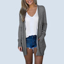 Theresa – Locker sitzende Langarm Strickjacke mit Offene Vorderseite Entwerfen