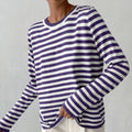 Cornelia – Eleganter Streifenpullover mit Rundhalsausschnitt und langen Ärmeln