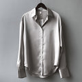 Celina – Langarmshirt mit Umlegekragen und Knopfverschluss