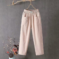 Esra - Lockere Passform Hosen mit elastischem Bund und Taschen