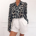 Hanna – Bluse mit Umlegekragen und Leopardenmuster und langen Ärmeln