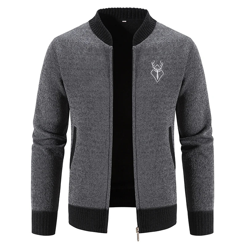 Bruno - Langärmelige Schlank Reißverschluss Jacke Fit Taschen
