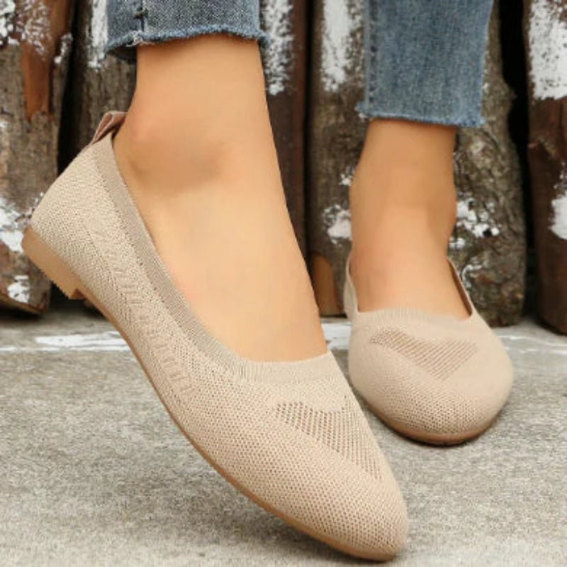 Bettina - Leichte flache Schuhe mit runder Zehe und atmungsaktivem Gestaltung