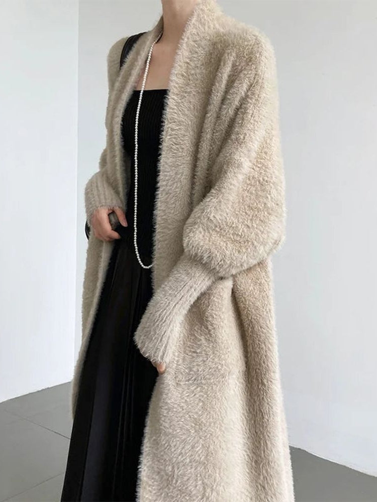 Dagmar – Langarm Strickjacke mit Taschen und lockerer Passform