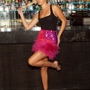 Zara – Schimmernder Minirock mit strukturiertem Saum und kräftigem Finish