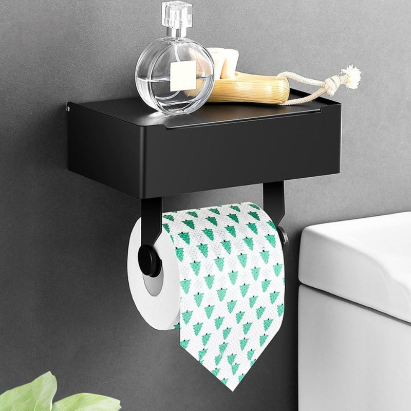 ShelfMate - Toilettenpapierhalter mit Ablagefläche und Tablett für die Organisation im Badezimmer
