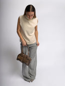 Silke – Luxuriöse leichte Umhängetasche mit Reißverschlusstasche