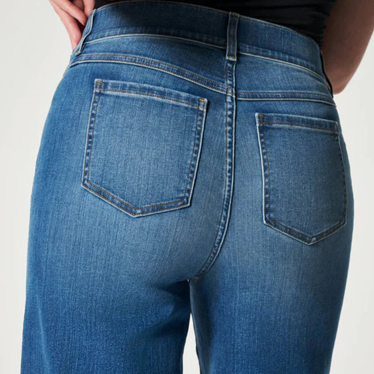 Livia - Bequeme Jeans mit weitem Bein und hoher Taille mit Taschen und Reißverschlüssen