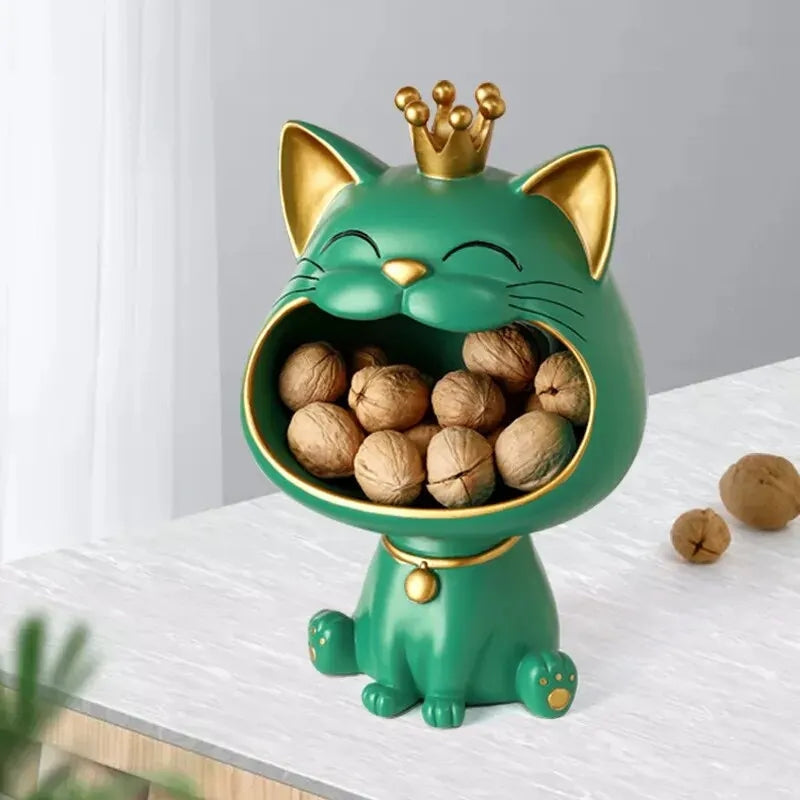 ZenTreasure – Dekorative Katzen Aufbewahrungsbox für Tisch und Heimdekoration