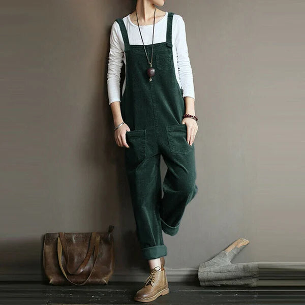 Zeliha – Lässiger ärmelloser Jumpsuit mit verstellbaren Trägern und weiten Hosenbeinen