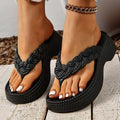 Frieda - Stilvolle rutschfest Flip Flops Sandalen mit dickem Boden