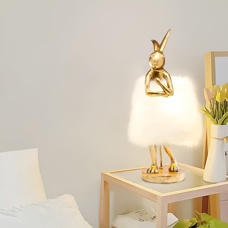 GlowBit – Elegante Kaninchen Tischlampe mit verspieltem Entwerfen und sanftem Ambientelicht