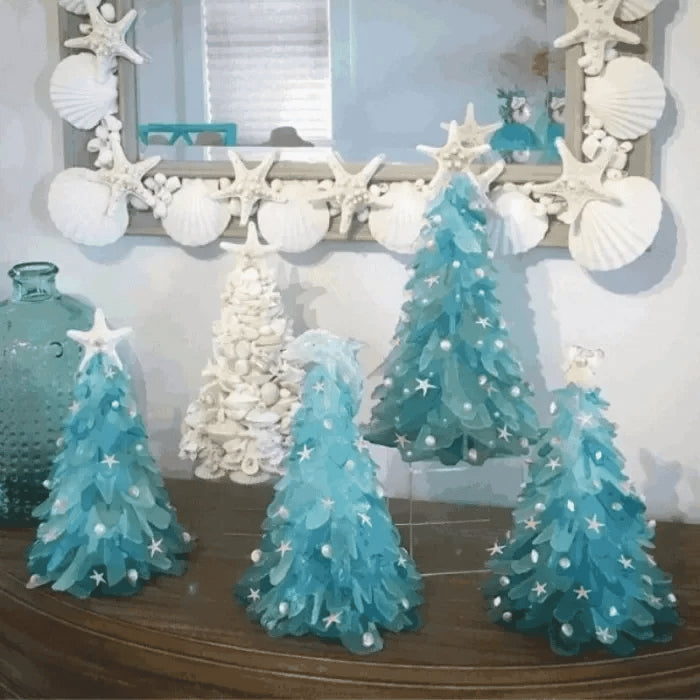 Tropical Bliss - Einzigartig Handgefertigt Meerglas Weihnachten Baum