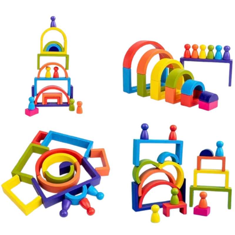 CubiCuddle – Langlebige farbenfrohe Kinderbausteine zum Stapeln von Zahnen und sensorischem Spielen