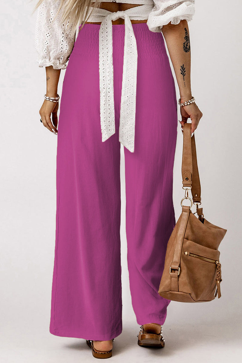 Zophia – Locker geschnittene Hose mit hoher Taille Taschen und weitem Bein
