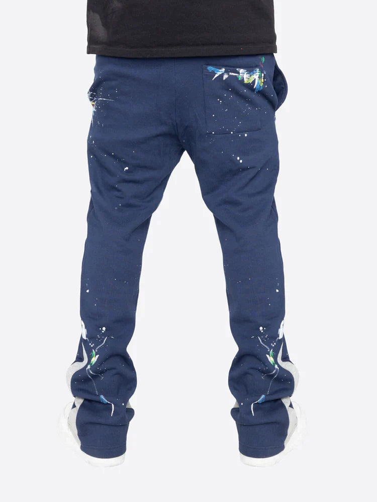 Felix – Bedruckte Hose mit entspannter Passform Kordelzug in der Taille und Seitentaschen