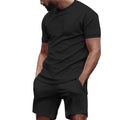Smith – Elegantes Zweiteiler-Set mit Kurzarm-T-Shirt und Shorts mit Kordelzug und Seitentaschen