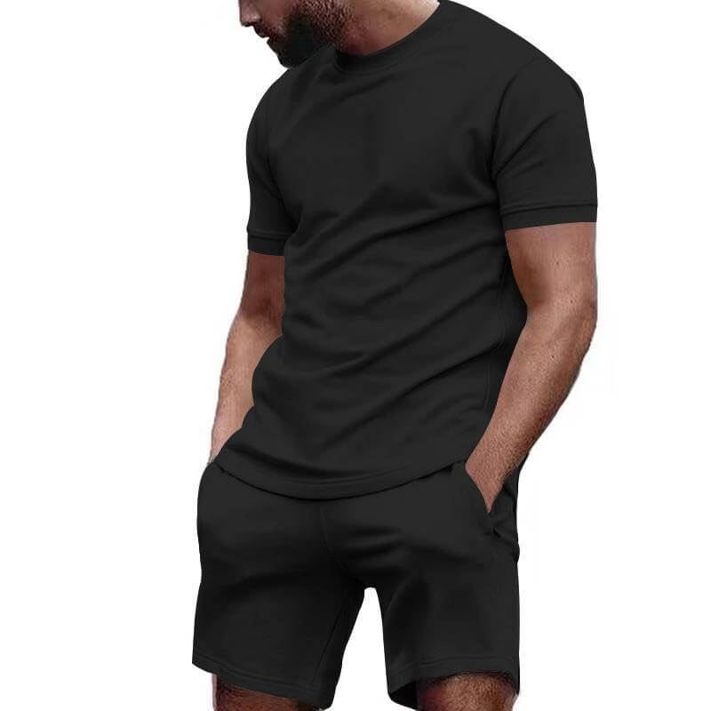 Smith – Elegantes Zweiteiler-Set mit Kurzarm-T-Shirt und Shorts mit Kordelzug und Seitentaschen