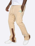 Felix – Bedruckte Hose mit entspannter Passform Kordelzug in der Taille und Seitentaschen