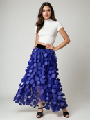 Zerelda – Modischer Tupfen Rock mit elastischem Bund