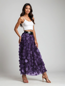 Zerelda – Modischer Tupfen Rock mit elastischem Bund