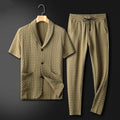 Bruno - Zweiteiliges Satz mit Kurzarm Strickjacke und Hose mit Kordelzug