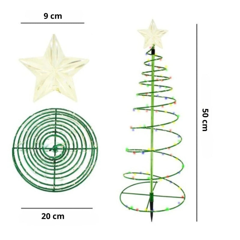 GlowTree - Kabellose Solar Baumlichter mit sternförmigen LEDs für die Gartendekoration