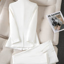 Anna – Lässiges Zweiteiler Satz mit Reversblazer und  Taschen Hosen