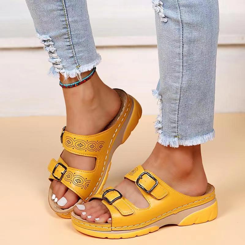 Marlene – Modische Doppelschnallen-Sandalen mit rutschfester Sohle