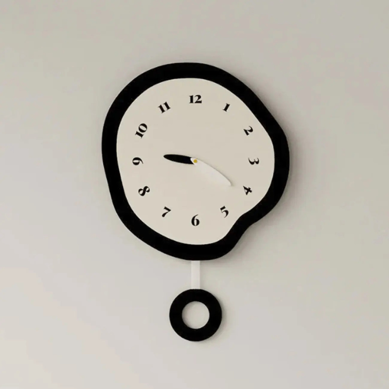 CalmTick – Moderne geräuschlose Wanduhr mit künstlerischer Form für einzigartiges Dekor