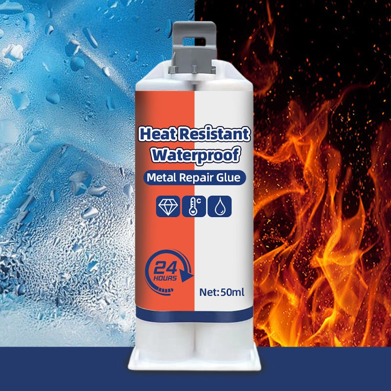 FixBond - Hitzebeständiger wasserfester Metallreparaturklebstoff für Risse und Spaltabdichtungen