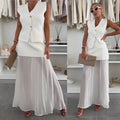 Clara - Elegantes zweiteiliges Set mit tailliertem Oberteil und fließendem Rock für einen modernen Look
