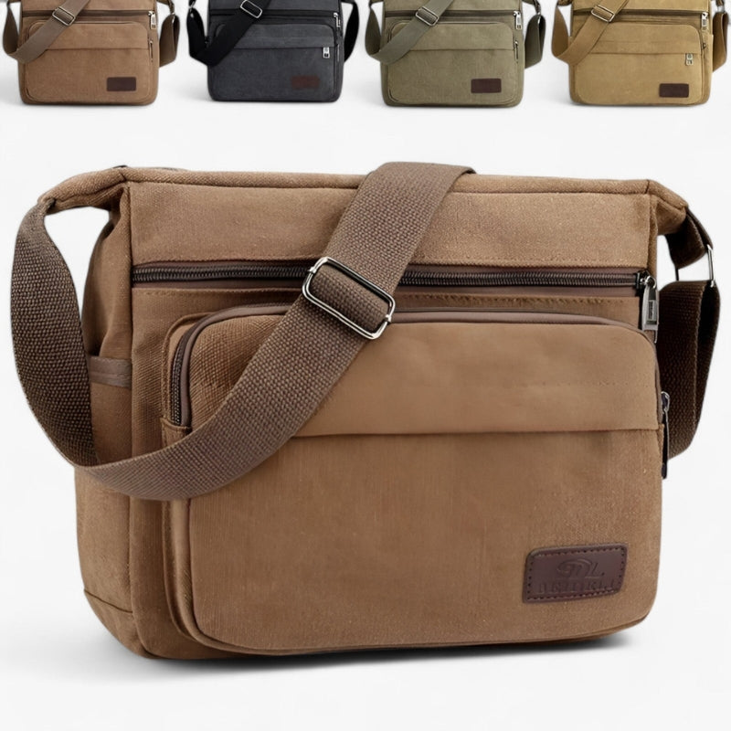 Anselm – Leichte Umhängetasche mit mehreren Taschen und verstellbarem Riemen