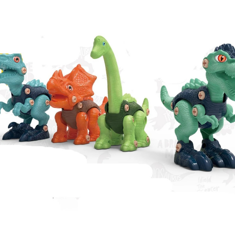 DinoCreate - Dinosaurier Konstruktionsspielzeug kreatives Bau und Schraubspielset für Kinder