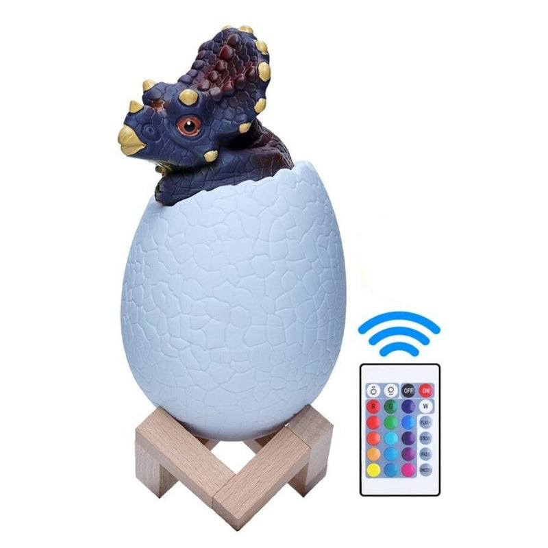 DinoGlow – Kinder Tischlampe mit Dinosaurier Motiv LED Licht und Fernbedienung